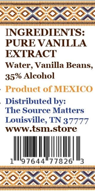 Vanilla Extract Trio Gift Box by The Source Matters | Totonac, Aztec & Papua New Guinea Vanilla | 3 Unique Flavors | Perfect Gift for Bakers, Chefs & Culinary Enthusiasts (3 x 2 oz Bottles)