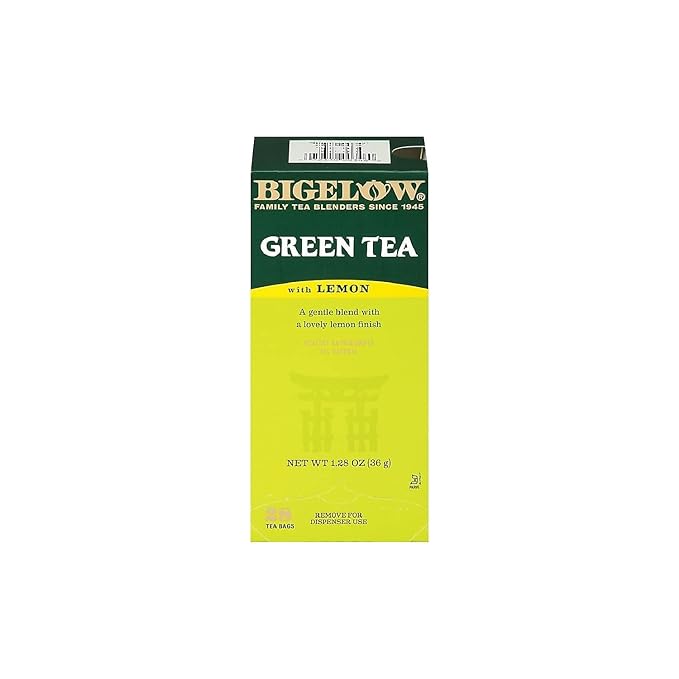 Bigelow Green Tea With Lemon, Lemon, 0.34 Lbs, 28/box