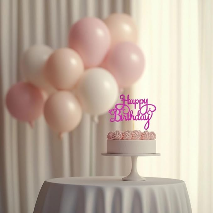 1 PCS Rose Red Birthday Cake Topper Happy Birthday Cake Toppers Happy Birth Cake Decorations Girls Women's Celebrating Anniversary Birthday Party Decorations
