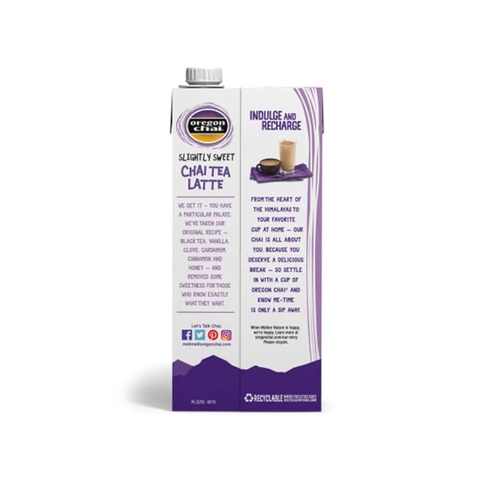 Oregon Chai Slightly Sweet Chai Concentrate, 32 fl oz