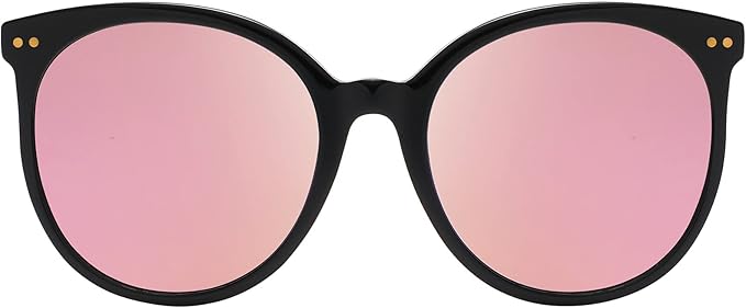DUCO Oversized Polarized Sunglasses Womens Trendy Mirrored Shades Retro Round Vintage Light Weight UV400 Sun Glasses W016