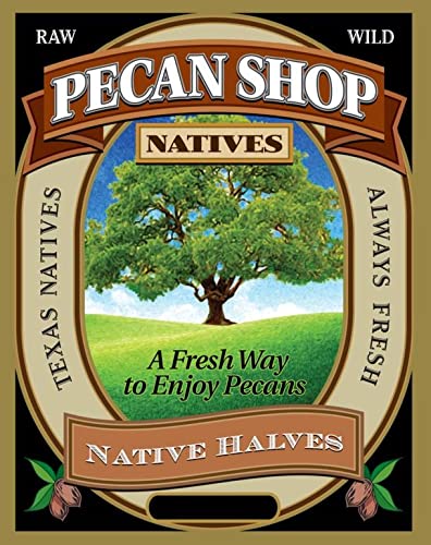 Pecan Shop Raw Unpasteurized Shelled Texas Native Pecans, Wild-Harvested and Tested Pesticide-Free Pecan Halves in Oxygen-Barrier Bag for Peak Freshness - 10 lb