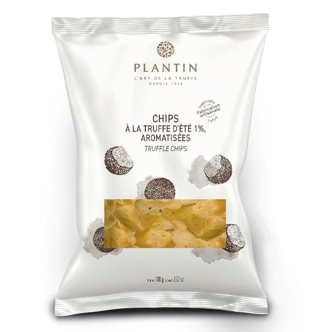 PLANTIN | Summer Truffle Kettle Cooked Potato Chips | Flavored with Tuber Aestivum Truffles | Imported from France | One 100g Bag