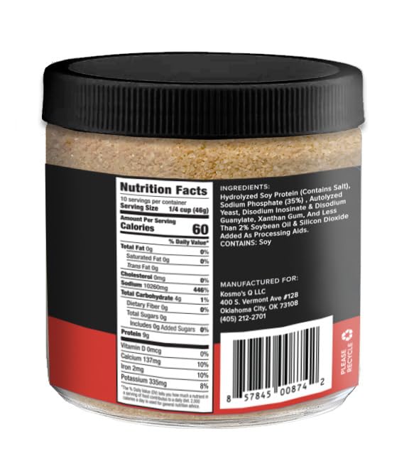 Kosmos Q Original BBQ Beef Injection, Award-Winning Brisket Marinade for Ribs, Roasts, & More, Moisture-Retaining Barbecue and Meat Seasoning, Tender Juicy Flavor, 16 Oz Jar