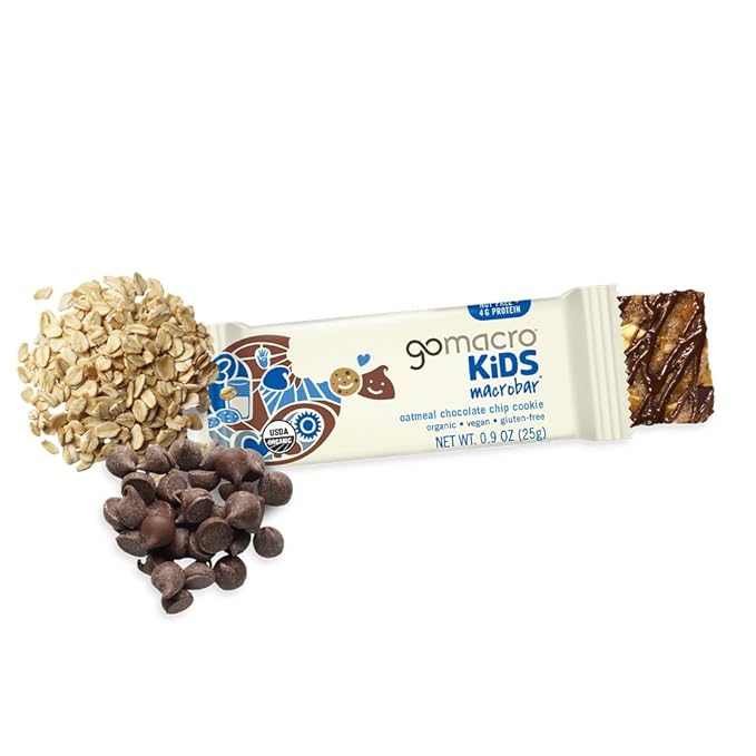 GoMacro MacroBar Organic Vegan Protein Bars - Mint Chocolate Chip & Oatmeal Chocolate Chip (2.3 Ounce Bars, 12 Count) (Pack of 2)