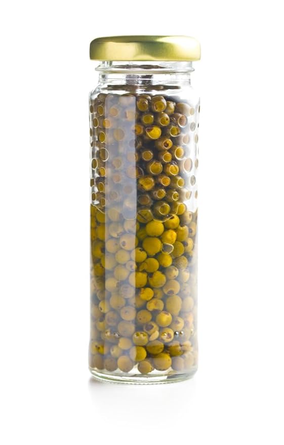 Sanniti Peppercorns in Brine | Imported from Spain | Great for Sauces, Soups, Meats and Light Dishes, 3.9 oz (Pack of 2) (Green)