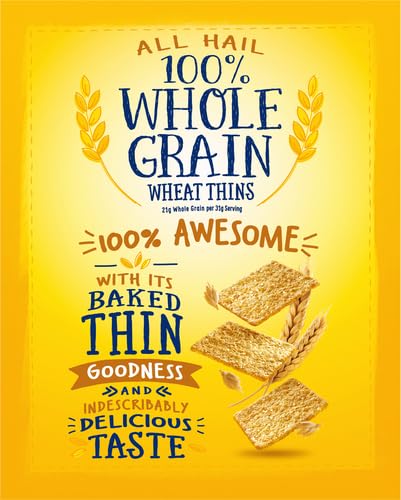 Wheat Thins Original Whole Grain Wheat Crackers, Party Size, 20 oz Box (Pack of 2)