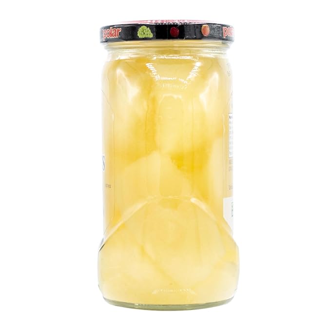 MW Polar Snow Pear Slices in Light Syrup, glass jar 20oz (Pack of 6)