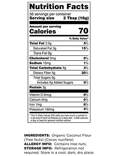 Terrasoul Superfoods Organic Coconut Flour, 4 Lbs - Gluten-Free | Unrefined | Fine Texture | Premium Quality