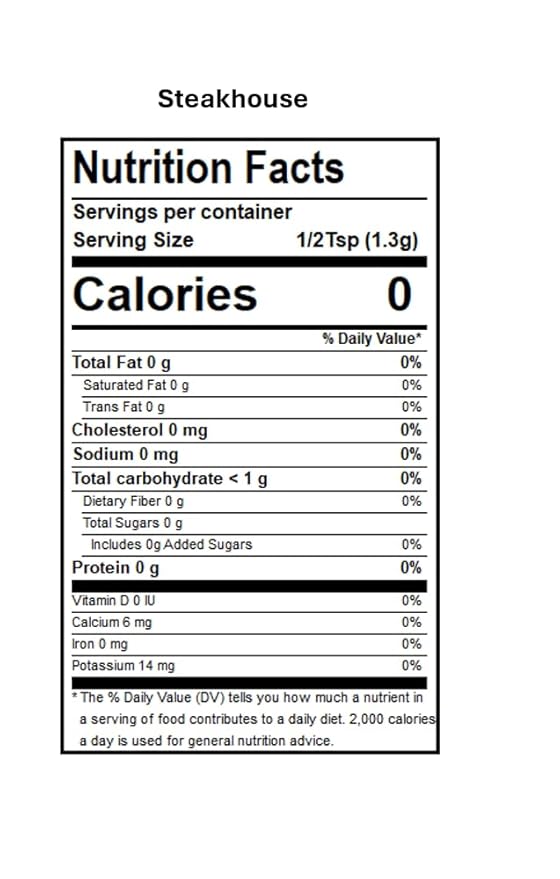 DAK's Spices Steakhouse Seasoning Blend For Meats | 100% Salt & Sugar Free | Premium & Healthy Seasoning | MSG Free, Preservative Free, Potassium Chloride Free | Low Carb & Keto Friendly | Perfect for Clean Eating & Adding Flavor to Recipes | 1.5 oz