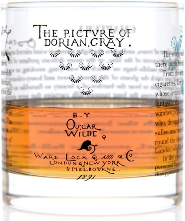 Well Told Classic Literature Rocks Glass - The Picture of Dorian Gray by Oscar Wilde - Old Fashioned Whiskey Glass Gift for Book Lovers (11 oz)