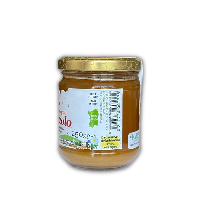 Corbezzolo Raw Honey from Wild Strawberry Tree Flowers, Artisanal Bitter-Sweet Honey from Sardinia, Italy - (250gr) 8.8 oz