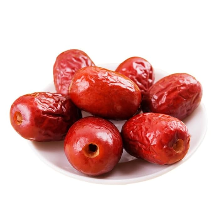 KachiKachi Jujube Dates Pitted-1.1lb/500g/, Big | Sweet | Dried Jujube Fruit Chinese Red Dates, Dried Pitted Date for Cooking//Drinking/Baking/Soup/Home Decor (Standard Bag-500g)