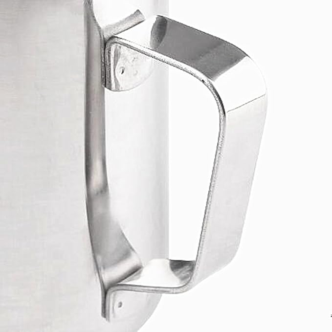 Milk Frothing Pitcher Stainless Steel with Thermometer Fahrenheit Temperature Integrated for Coffee, Cappuccino,Espresso,Latte Art(600ml/20oz)