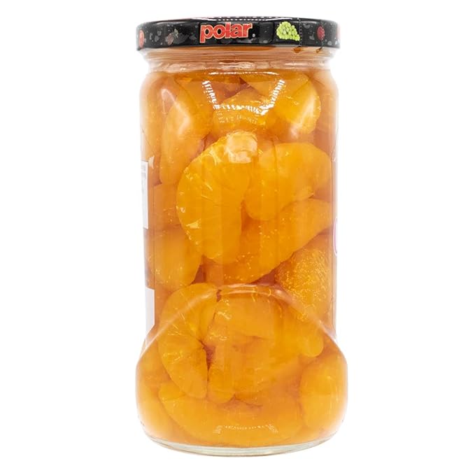 MW Polar Mandarin Oranges in Light Syrup, glass jar 20oz (Pack of 6)