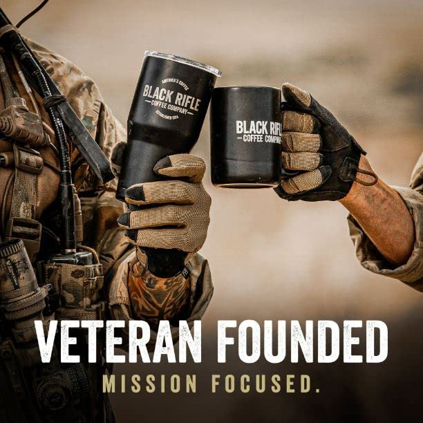Black Rifle Coffee Company Ground Coffee Medium Roast - Roasted Blend Made from Pure Arabica Beans - Colombian & Brazilian Beans - Veteran Founded & American Made (Just Decaf, 12oz Bag)