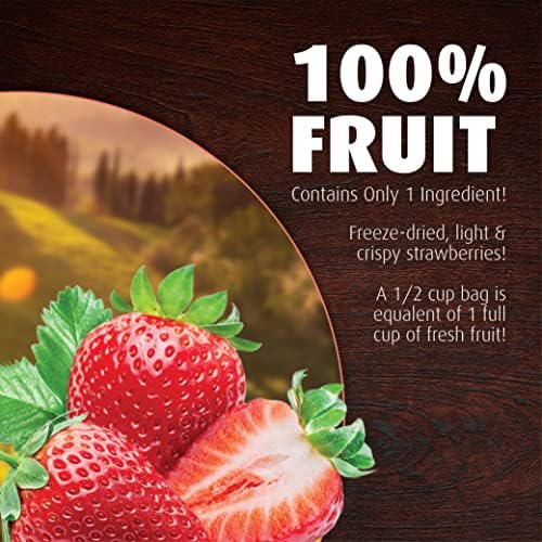 Brothers All Natural Disney Freeze Dried Fruit Crisps, Strawberry, 0.26 Oz (Pack of 12), Made with 100% Fruit, Gluten Free, Soy Free, Vegan, Heathy Snack, Lunch Box Ready