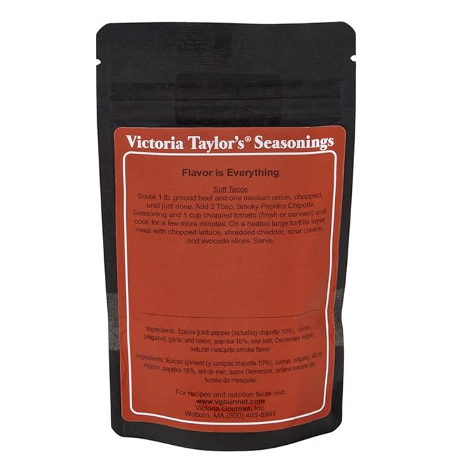 Smoky Paprika Chipotle- 2.3 Ounce Resealable Pouch ??The ultimate balance of mesquite smoke with savory and sweet. BBQ Season Perfection. (2.4 Ounce Pouch)