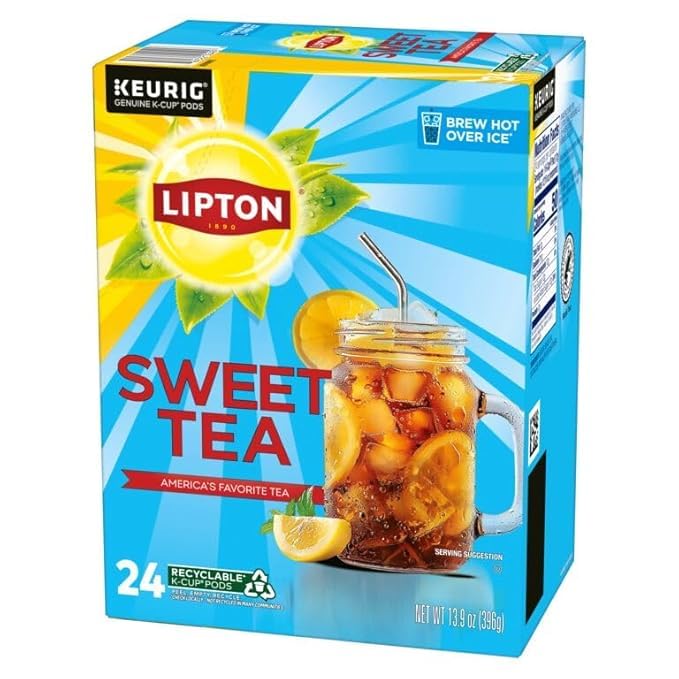 Lipton Iced Tea K-Cups, Southern Sweet Black Tea, 24 K-Cup Pods