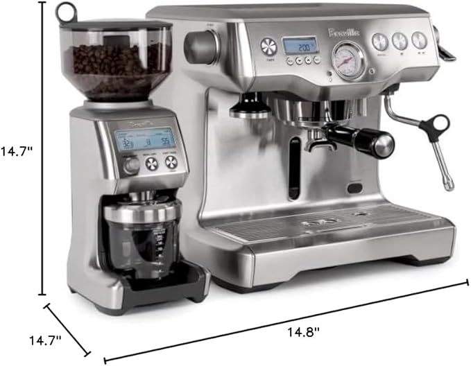 Breville Dynamic Duo Dual Boiler Espresso Machine and Smart Grinder Pro Package, Stainless Steel - BEP920BSS