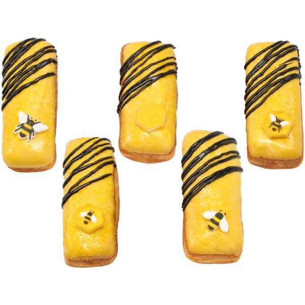 Honey Bee and Combs Edible Sugar Cake Toppers, 12 Count