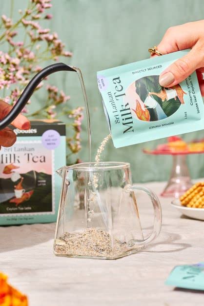 Kola Goodies Lazy Girl Tea ??Instant Sri Lankan Milk Tea Powder with Ceylon Loose Leaf Tea, Monk Fruit, Coconut Sugar ??Low Caffeine Chai Latte Mix ??No Refined Sugar ??10 Sachets