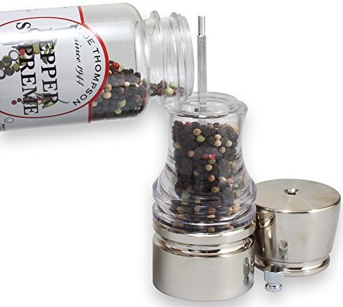 Olde Thompson Pepper Supreme, Whole Pepper Blend with White, Black, Pink, and Green Peppercorns, Refill for Pepper Grinders, 7.2 Ounce