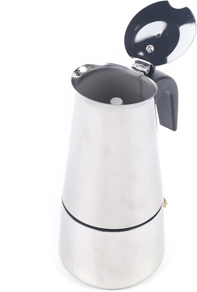 Stovetop Coffee Maker, 6 Cup Stainless Steel Moka Pot Espresso Maker Coffee Pot with Electric Stove, 500W Stovetop Espresso Machine Italian Espresso Maker for Home Bar Office