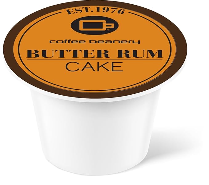 Butter Rum Cake Coffee Pods by Coffee Beanery | 96ct Bulk Flavored Coffee Pods Medium Roast Coffee