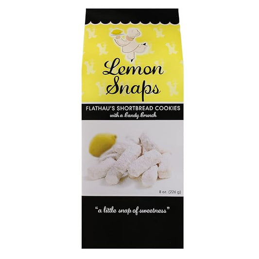 Flathau?셲 Fine Foods, Gourmet Shortbread Cookies, Handcrafted All Natural Artisan Bites, Southern-Baked Sweet Snaps with a Buttery Finish (Pack of 6, Lemon)