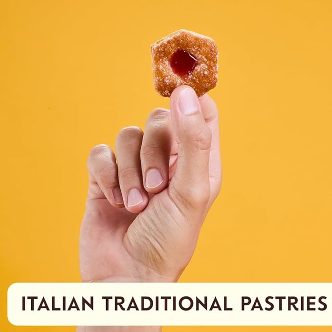 Tesoro Fabbri Wild Cherry Filling by Pasticceria Matilde Vicenzi, Cherry Cream Filled Puff Pastry Patisserie, Kosher Dairy, Made in Italy, 3.17oz (90g), 4-Pack