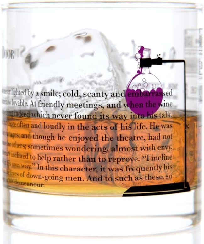 Well Told Classic Literature Rocks Glass - Strange Case of Dr Jekyll and Mr Hyde by Robert Louis Stevenson - Old Fashioned Whiskey Glass Gift for Book Lovers (11 oz)