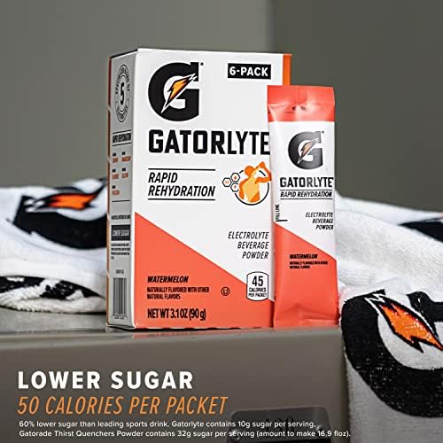 Gatorlyte Powder, Cherry Lime, Makes 16.9 Fl Oz (Pack of 48)