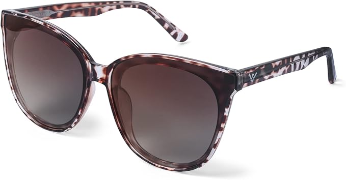 LVIOE Oversized Polarized Sunglasses for Women Trendy Large Cat Eye UV Protection Shade LS1627s