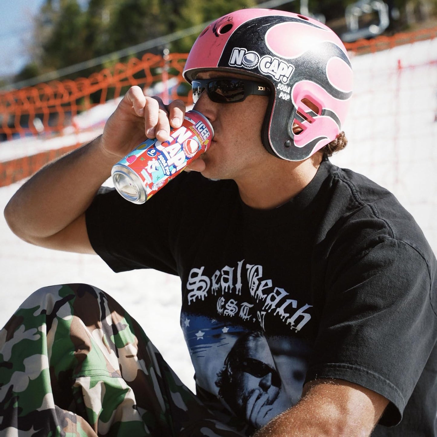 NO CAP! Next Gen Soda Pop Cherry Cola with Electrolytes for Hydration, Zero Sugar, Zero Calories, Caffeine-Free Soda, Vegan & Gluten-Free, 16 oz Cans (12-Pack)