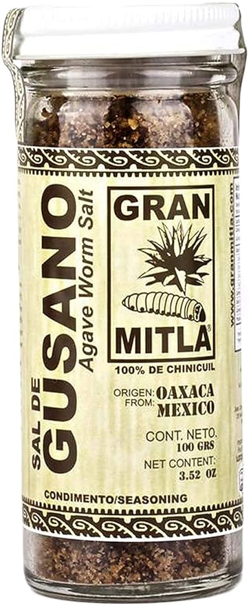 Gran Mitla Mezcal Gift Set : Agave Worm Salt and Grasshopper Salt with 2 mezcal glasses