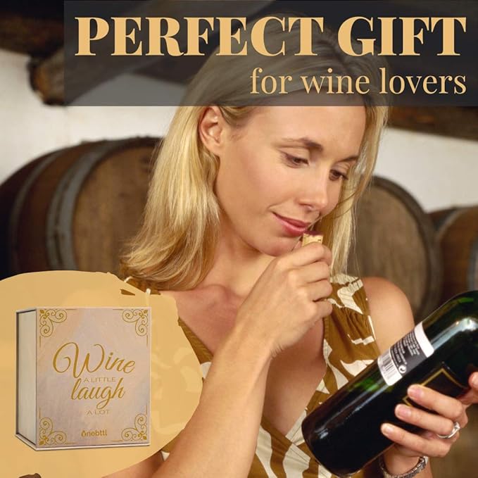 Onebttl Unique Stemless Wine Glasses, Initial Wine Cup for Red or White Wine - 18oz, Monogrammed, Gold - for Women, Girls, Female, Her, Friends, Coworkers, Clients - for Birthday, Christmas