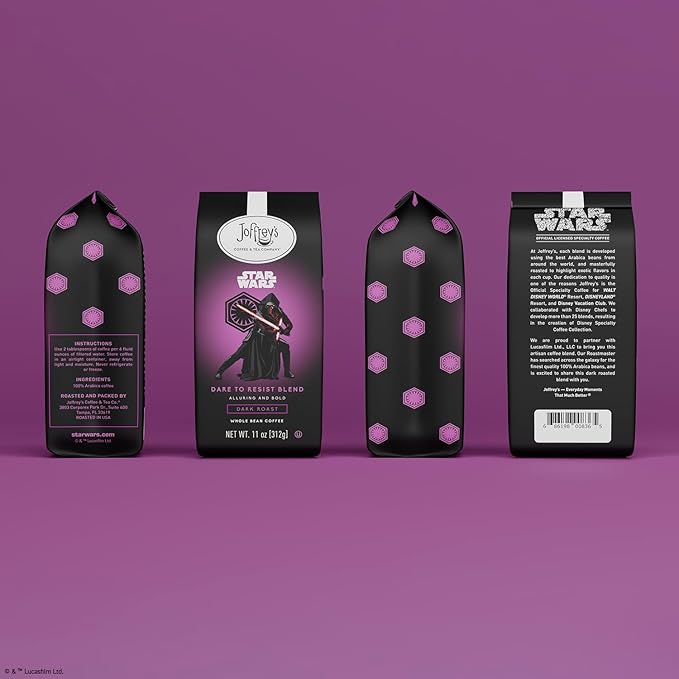 Joffrey's Coffee - STAR WARS??Dare to Resist Blend, STAR WARS Licensed Coffee Collection, Artisan Dark Roast, Bold & Smooth Taste, Brew or French Press (Whole Bean, 11oz)