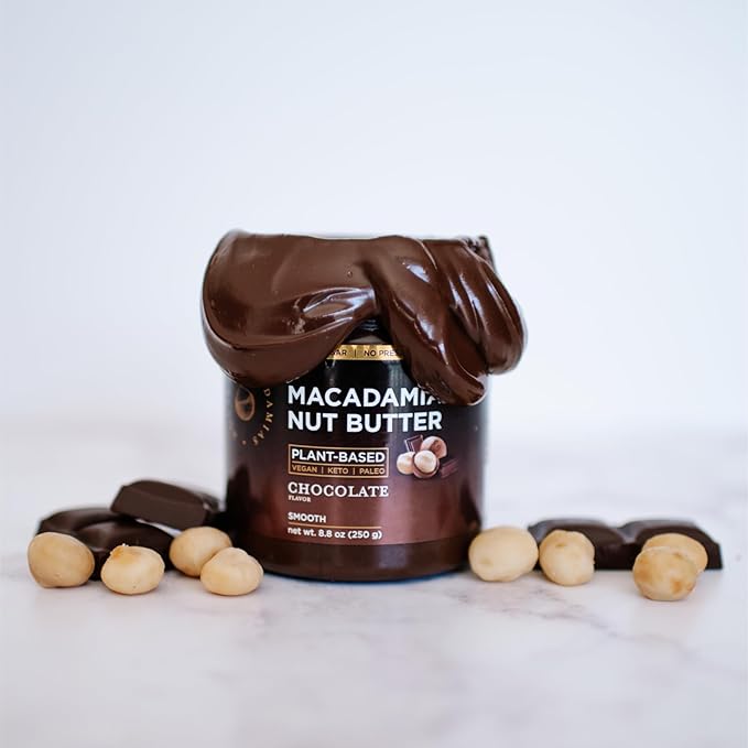 House of Macadamias Macadamia Nut Butter, Chocolate - 8.8oz - No Added Sugar, No Palm Oil, Plant-based, No Artificial Ingredients, Keto, Vegan, Creamy