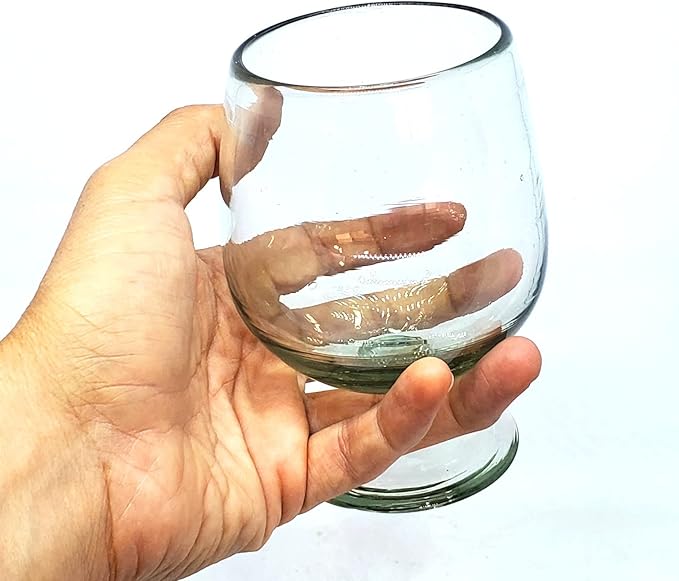 Clear 11 oz Large Cognac Glasses (set of 6), Recycled Glass, Lead-free, Toxin-Free (11 oz Large Cognac)