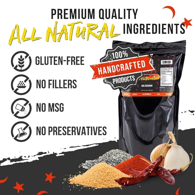 Lane's Spellbound Hot Sweet and Spicy Pork Rub Seasoning, All-Natural Butt Rub Seasoning, Rib Rubs for Smoking and Grilling, Made in USA, 2 Lbs