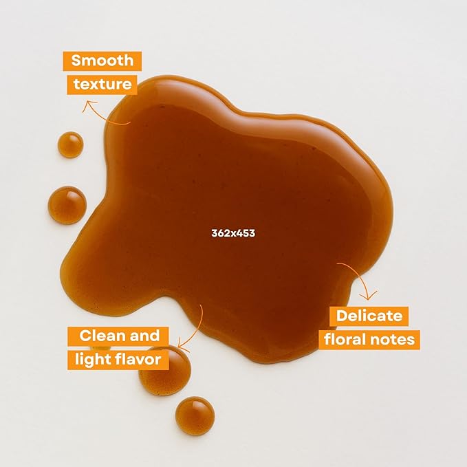 Organic Honey, 100% Pure, Raw Monofloral Brides Bouquet Honey, USDA Certified. Rich in Natural Antioxidants, Premium, No Additives - 8.47 oz