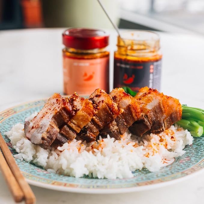 Redbloom Gut-Healthy Chili Crisp - Organic Chili Oil, No Seed Oils, Low-Fodmap, Vegan, Crunchy Hot Sauce, Good on Everything, 18oz (Pack of 3) - Starter Pack