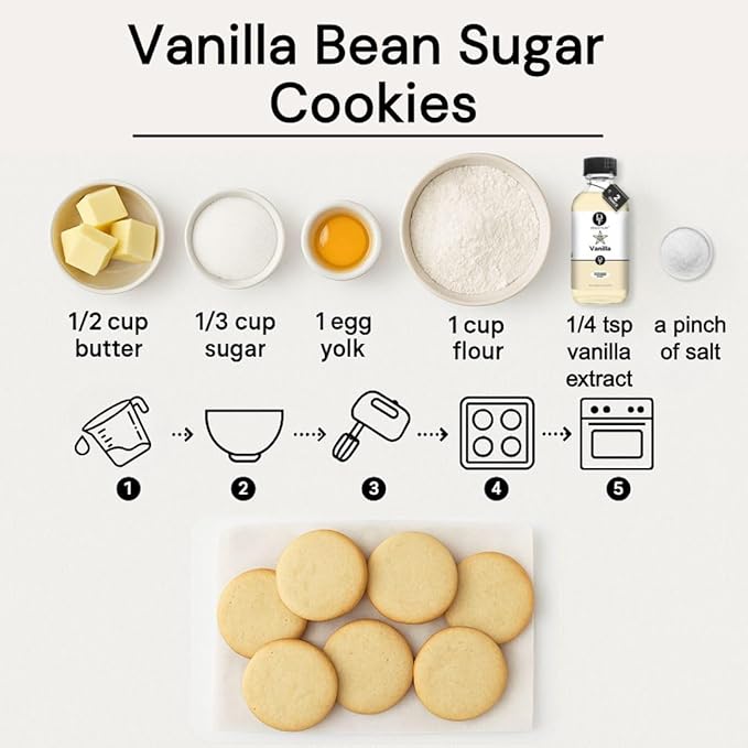 Dolce Flav Vanilla Extract 8 oz ??Kosher, Sugar-Free, Concentrated Vanilla Flavoring for Baking, Cookies & Desserts, Includes Measured Dropper