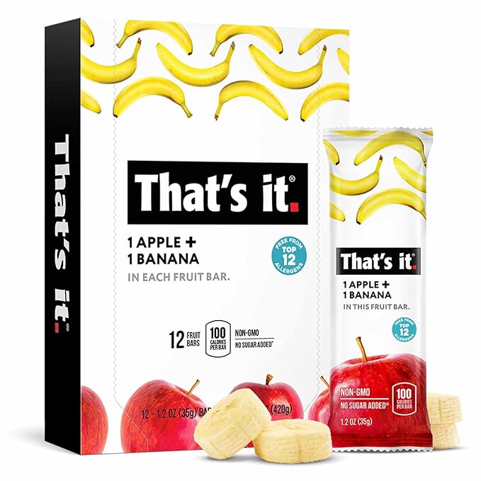That???it. Variety, 100% Natural Real Fruit Bar, High Fiber Vegan, Gluten Free Healthy Snack, Paleo for Children & Adults, Non GMO No Added Sugar, (Mango, Cherry, Banana) (36 Pack)
