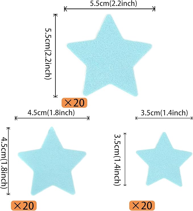60 Pack Edible Star Cupcake Topper Twinkle Little Star Cupcake Picks Water Paper Little Star Theme Cupcake Decorations for Wedding Engagement Bridal Shower Birthday Party Supplies Blue