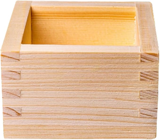 Sake Cup Wooden Box: Japanese Saki Cup Holder Box Square Drinkware Glasses Bottle Container for Storage Serving Sushi Party Accessory