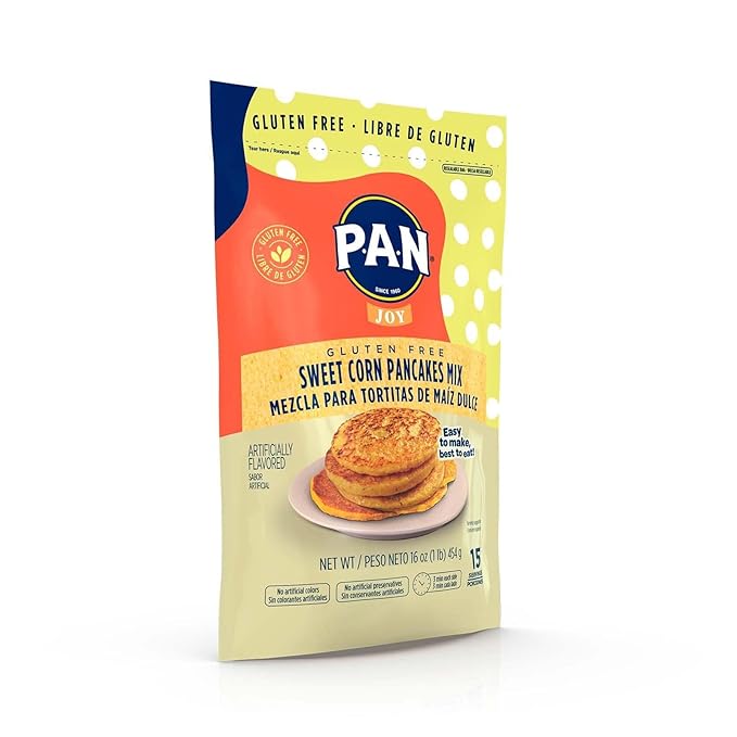 P.A.N Sweet Corn Pancakes Mix ??Gluten Free Easy to Prepare 1 lb (Pack of 2)