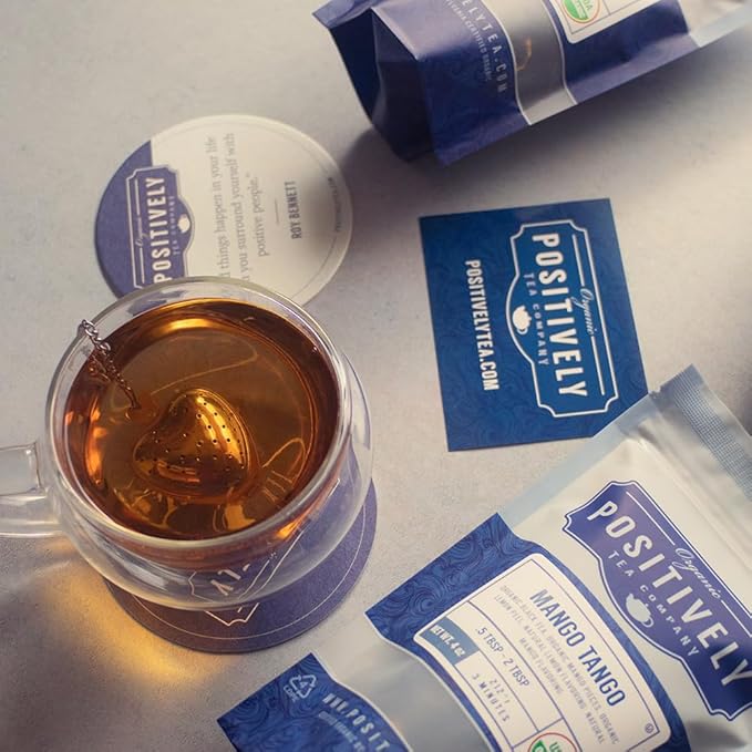 Organic Positively Tea Company, Mango Tango Black Tea, Loose Leaf, 16 Ounce