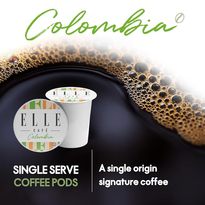 ELLE Café© Colombian K-Cup Pods - 36 Count - 100% Arabica Coffee, Flavor Medium Roast - Single-Serve Coffee Pods